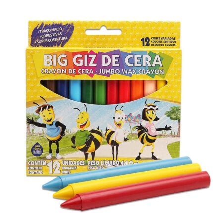 Giz de Cera Big 12 Cores Acrilex 112g